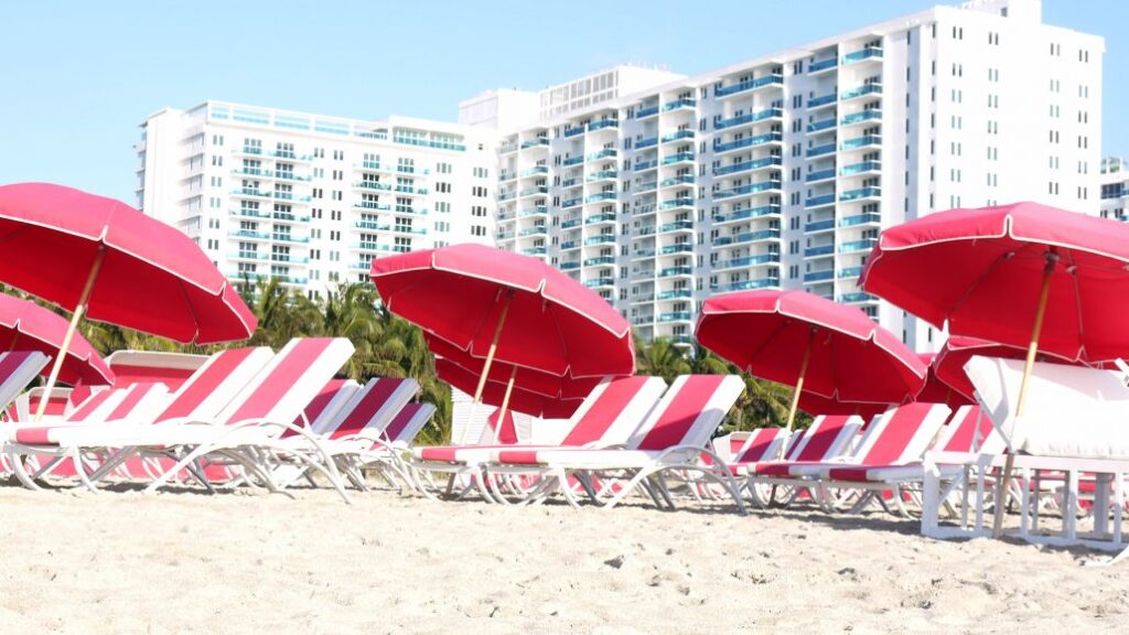 Enjoy the beach in style! Your stay includes private beach access and 2 umbrellas and 2 daybeds for you to enjoy.